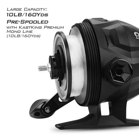 KastKing Brutus 4 0 1 Gear Ratio Spincast Fishing Reel With 10LB
