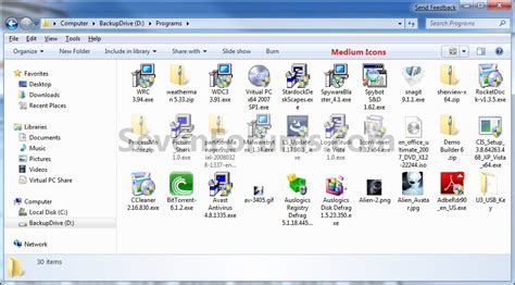 Icon Size Change In Windows Explorer Window Windows 7