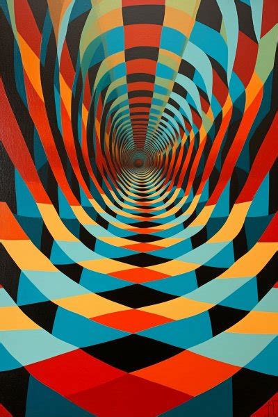 016 Space Of Optical Illusion Large Size Poster Printable