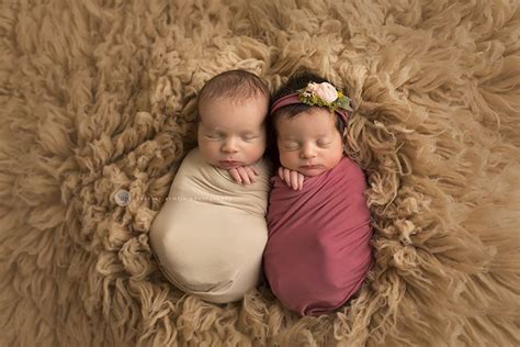 Beautiful Boygirl Twin Newborn Session Heatherarmijophotography