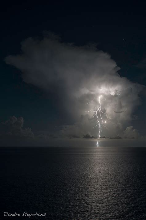 Lightning Over Ocean