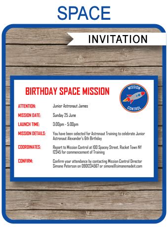 space party invitations template space birthday party