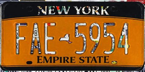 New York License Plate Painting License Plate License Plate Art