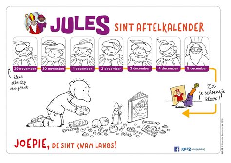 Pin Van Cindy Van Der Voorde Op K1 Jules Sinterklaas Aftelkalender