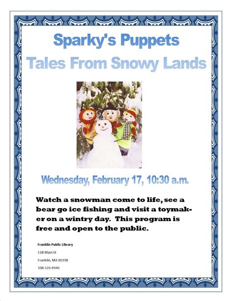 Franklin Matters Franklin Library 2 Events Today Puppets And Magic