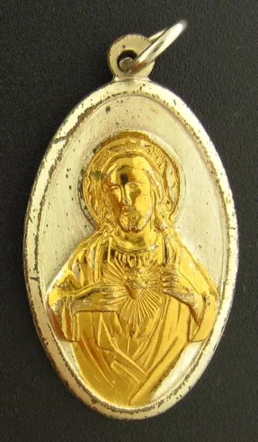 vintage sacred heart of jesus our lady of mount carmel medal religious catholic 7 99 picclick