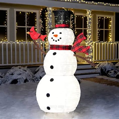 Amazing Collapsible Snowman Led Yard Light 6ft