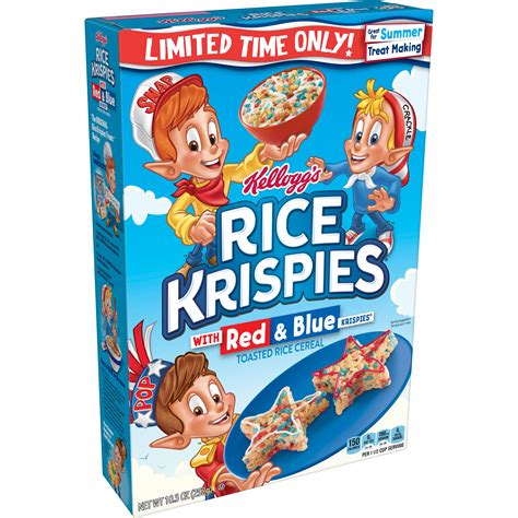 Kelloggs Rice Krispies Breakfast Cereal Original With Red And Blue