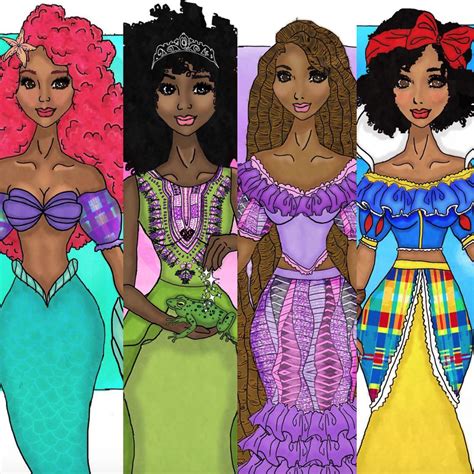 Saint Vincent Artist Reimagines Disney Princesses As Afro Caribbean Black Girl Magic Art