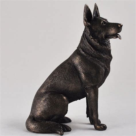 Life Size Dog Statue Unique Antique Bronze Handmade German Shepherd
