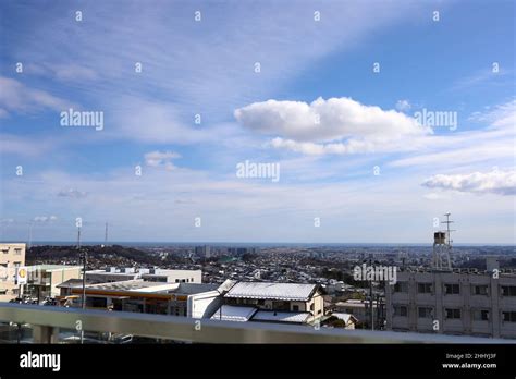 Sendai City Miyagi Prefecture Japan January 2022the View From The