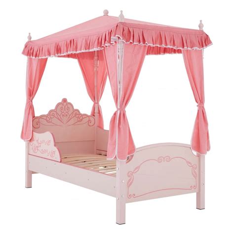 Add this pink princess canopy tent to your little princess' birthday party, bedroom or playroom for tons of fun! Kids Pink Princess Canopy Palace Bed with Curtains | Clanbay