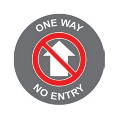 One Way No Entry Arrow Self Adhesive Floor Graphic Rsis