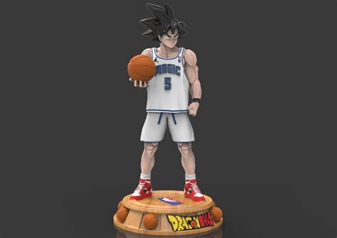 Goku Basketball Nba Orlando Magic Action Figure Dragon Ball Z 3d Model