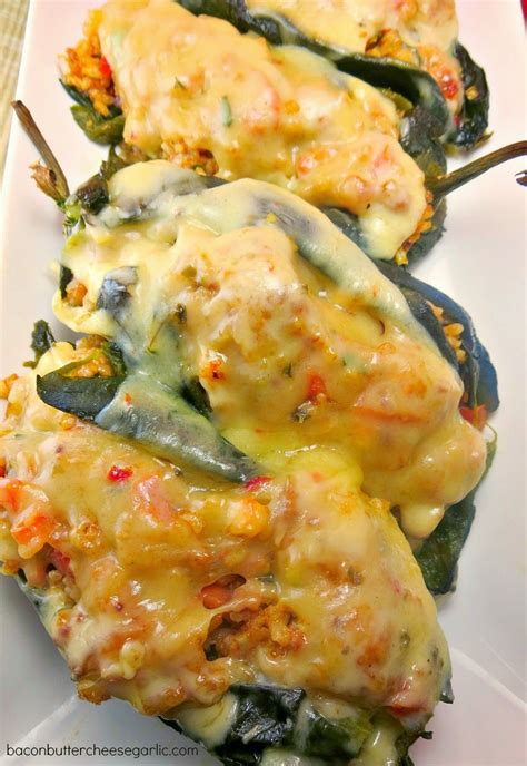 Grilled Chorizo Stuffed Poblano Peppers Recipe Stuffed Peppers