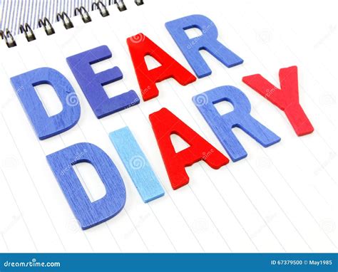 Dear Diary Word Stock Photography 63287960