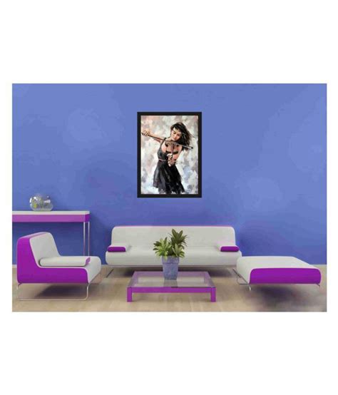 Hk Prints Hot And Beautiful Lady Painting With Frame X Inch Wood