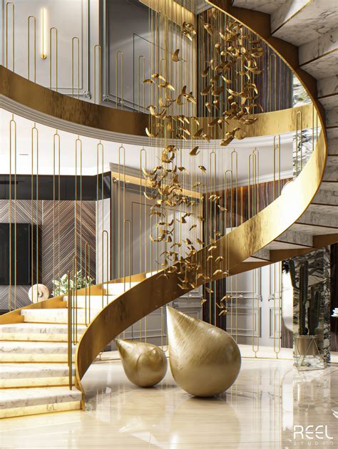 Luxury Neoclassic Villa On Behance Staircase Interior Design Stair