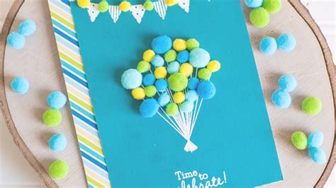 Pom Pom Birthday Cards Youtube
