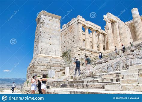 Propylaea Is The Luxurious Gate Of The Acropolis To The Parthenon