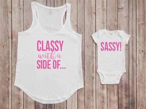 mommy and me shirts classy with a side of sassy matching shirts matching outfit mothers day
