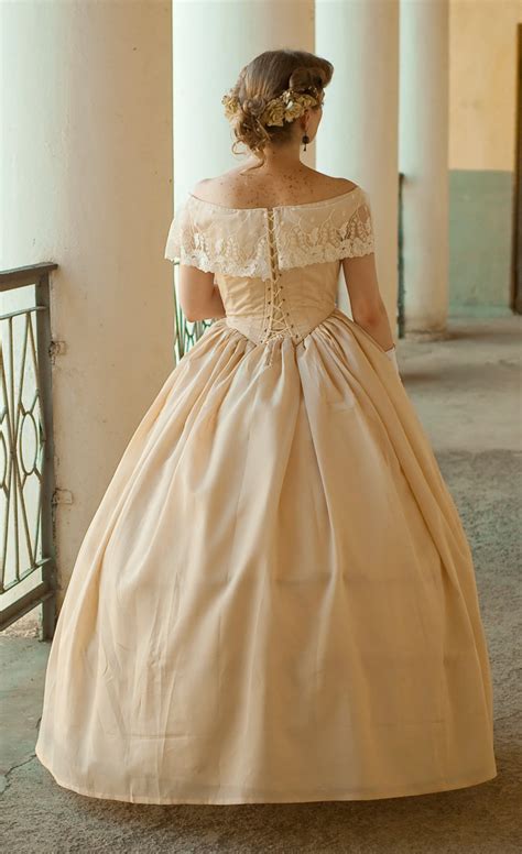 1860s Ball Gown American Civil War Dress North And South Etsy
