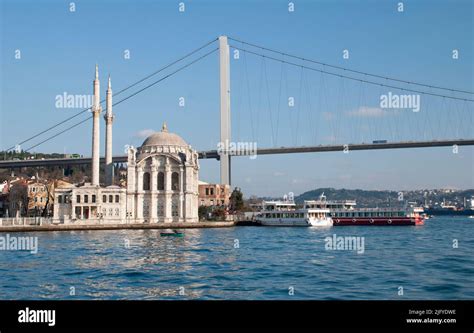 Bosphorus Bridge Between Europe And Asia Istanbul Turkey Stock