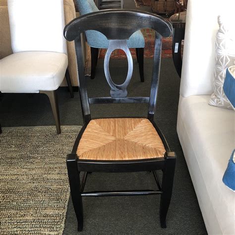 Napoleon Rush Seat Dining Chairs By Pottery Barn Set Of 8 For Sale At