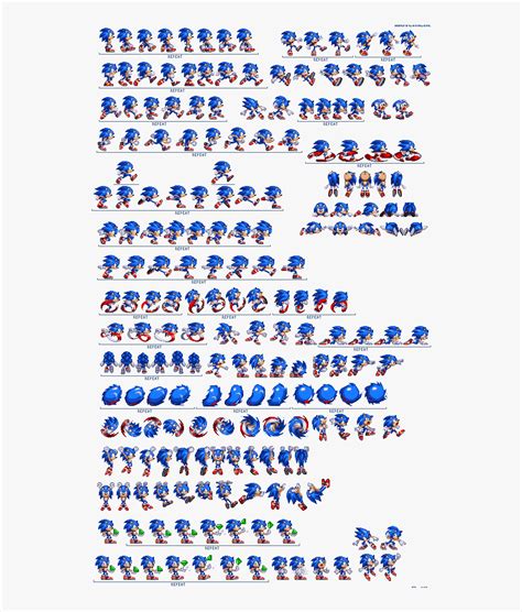 Sonic Sprite Png Sonic The Hedgehog Sprites Png Image With Transparent