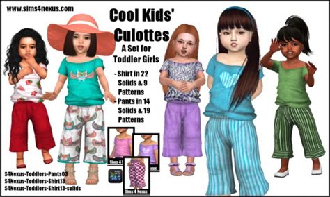 Cool Kids Culottes By Samanthagump At Sims 4 Nexus Sims 4 Updates