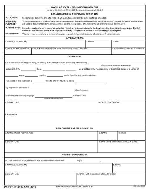 Army Da Form 1687 Fillable Printable Forms Free Online