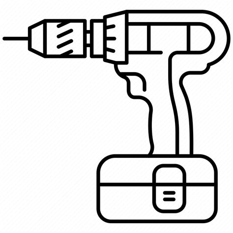 Building, construction, drill, construction tool, drill machine, drill tool, power drill icon 