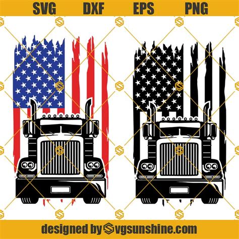 Us Big Truck Svg Truck Svg American Trucker Svg Truck Driver Svg