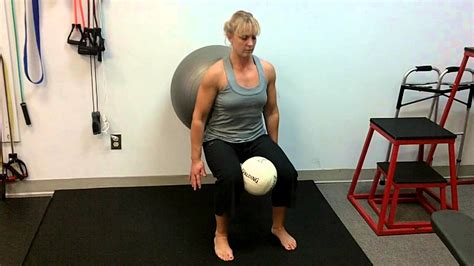 ball squat with adduction youtube