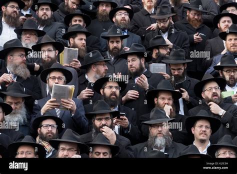 A Group Of Chabad Lubavitch Rabbis Pose For The Annual Group Photo At