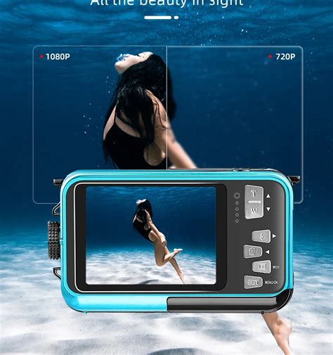 Waterproof Camera 10ft Underwater Camera 30mp 1080p Fhd Video