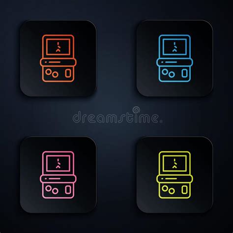 Neon Game Buttons Stock Illustrations 685 Neon Game Buttons Stock
