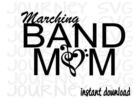 Marching Band Mom Svg File Band Svg Instrument Svg Band Mom Svg By