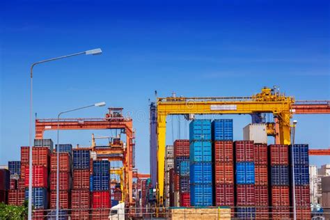 Container Cargo Freight Ship In Container Terminal Stock Image Image
