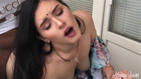 Indian Desi Bhabhi Gets Fucked And Creampied In Balcony By