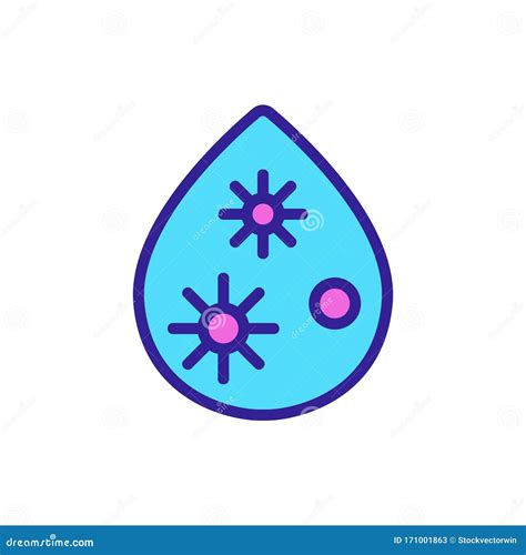 Dirty Water Icon Vector Isolated Contour Symbol Illustration Stock