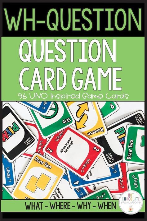 Check spelling or type a new query. WH Question Card Game - What, When, Where & Why | Wh ...