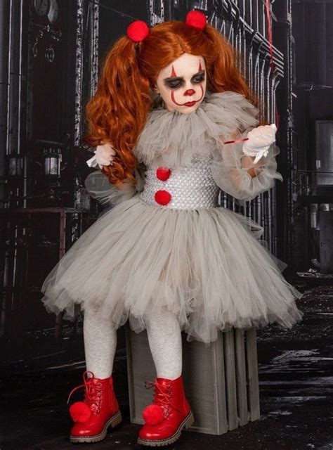 Girls It Movie Inspired Pennywise Scary Clown Halloween Costume Clown Halloween Costumes