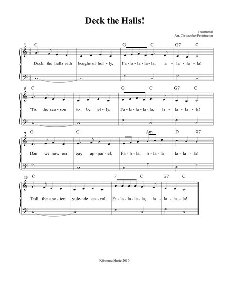 Pdf, txt or read online from scribd. Deck The Halls Sheet Music and Song for Christmas! (With ...