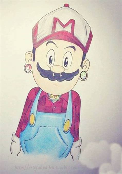 Mario Bros A Lapiz Mario Canvas Art Print By Erick Centeno Dibujos De