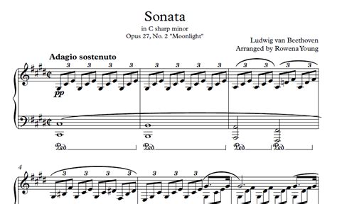 Moonlight Sonata Piano Sonata No 14 In C Sharp Minor Ludwig Van