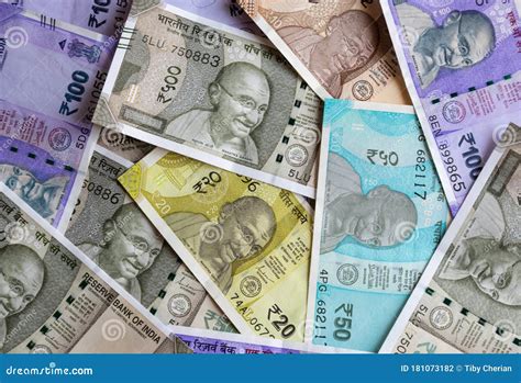 Indian Rupees Currency Notes Stock Photo Image Of Orange Multiple