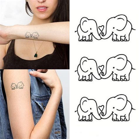 two elephants temporary tattoo3pcs in 1 setnice by nicetatoos 2 99 tattoos friendship