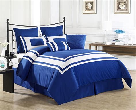 The only reason i did not give this set 5 stars is that a few of the threads have been coming loose and some of. Lux Decor Royal BLUE - QUEEN Size Bed 8-Piece Comforter ...