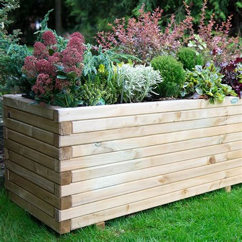 How To Make Wooden Trough Planters Myrna Podwoski